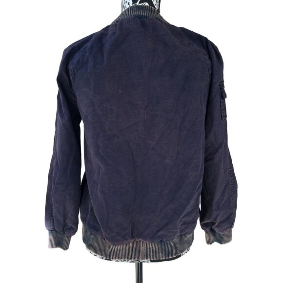 Chaser | Denim Bomber Jacket | Blueberry Vintage Wash | M | NWT - Picture 6 of 10
